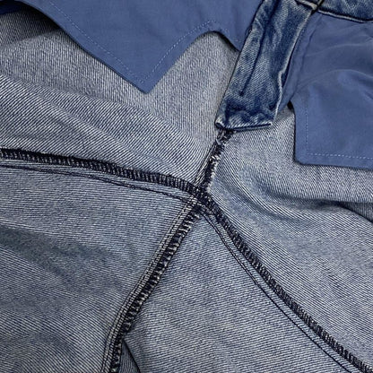 Chanel Jeans Size 42 L Women's P46334 Blue X Dark Green X Multi Checked