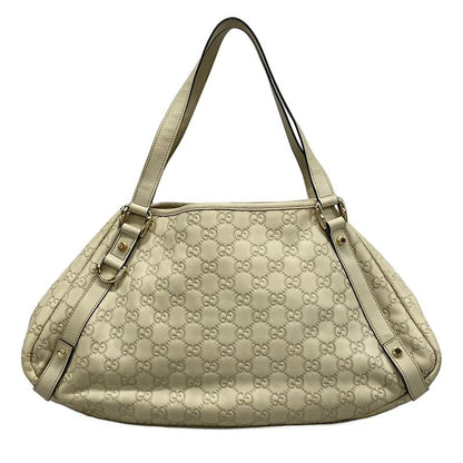 Gucci Tote Bag Abby Stripe Line 130736 Gray Beige Leather