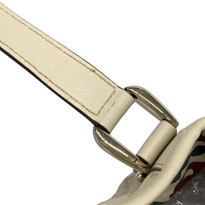 Gucci Tote Bag Abby Stripe Line 130736 Gray Beige Leather