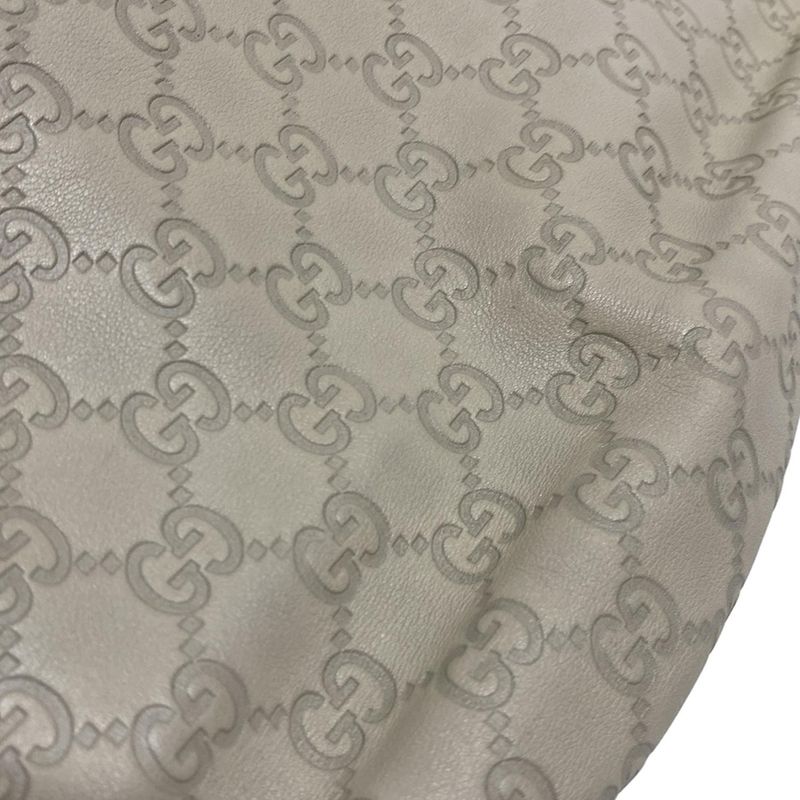 Gucci Tote Bag Abby Stripe Line 130736 Gray Beige Leather