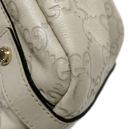 Gucci Tote Bag Abby Stripe Line 130736 Gray Beige Leather