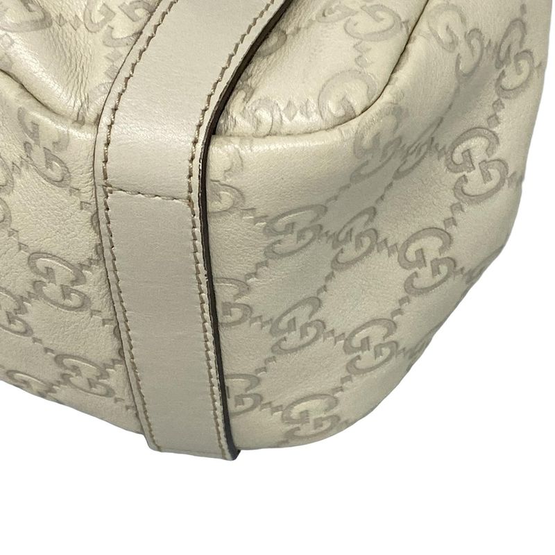 Gucci Tote Bag Abby Stripe Line 130736 Gray Beige Leather