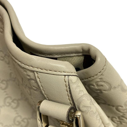 Gucci Tote Bag Abby Stripe Line 130736 Gray Beige Leather