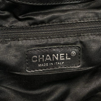 Chanel Tote Bag Coco Cabas Su PM Black Silver Hardware / Chain Shoulder Leather