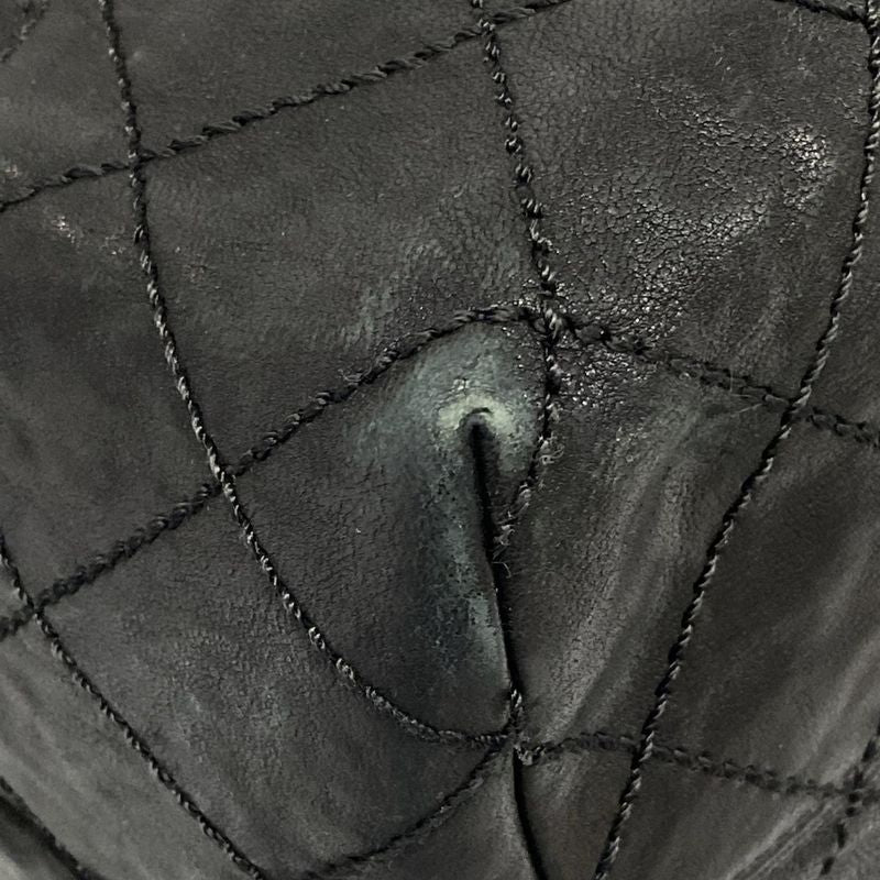 Chanel Tote Bag Coco Cabas Su PM Black Silver Hardware / Chain Shoulder Leather