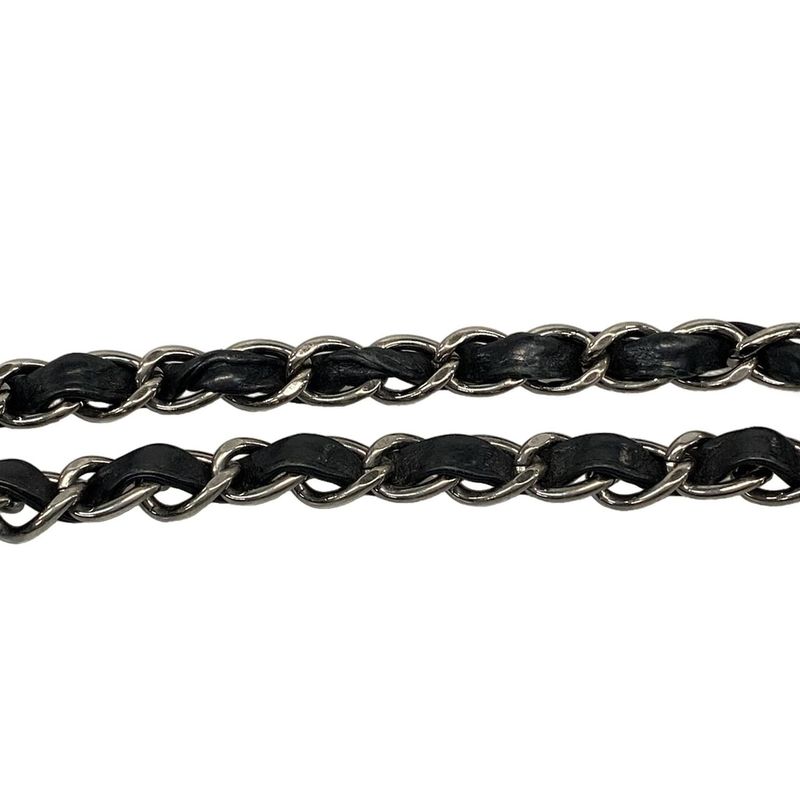 Chanel Tote Bag Coco Cabas Su PM Black Silver Hardware / Chain Shoulder Leather