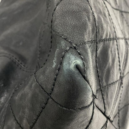 Chanel Tote Bag Coco Cabas Su PM Black Silver Hardware / Chain Shoulder Leather