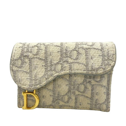 Dior/christian Dior Business Card Holder Saddle Bloom Card Holder Light Blue