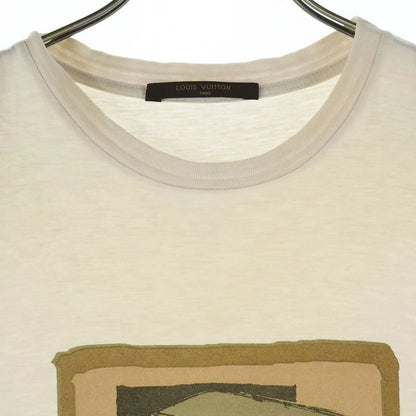 Louis Vuitton Logo-printed Crew-neck Short-sleeved T-shirt Cut And Sewn Ivory