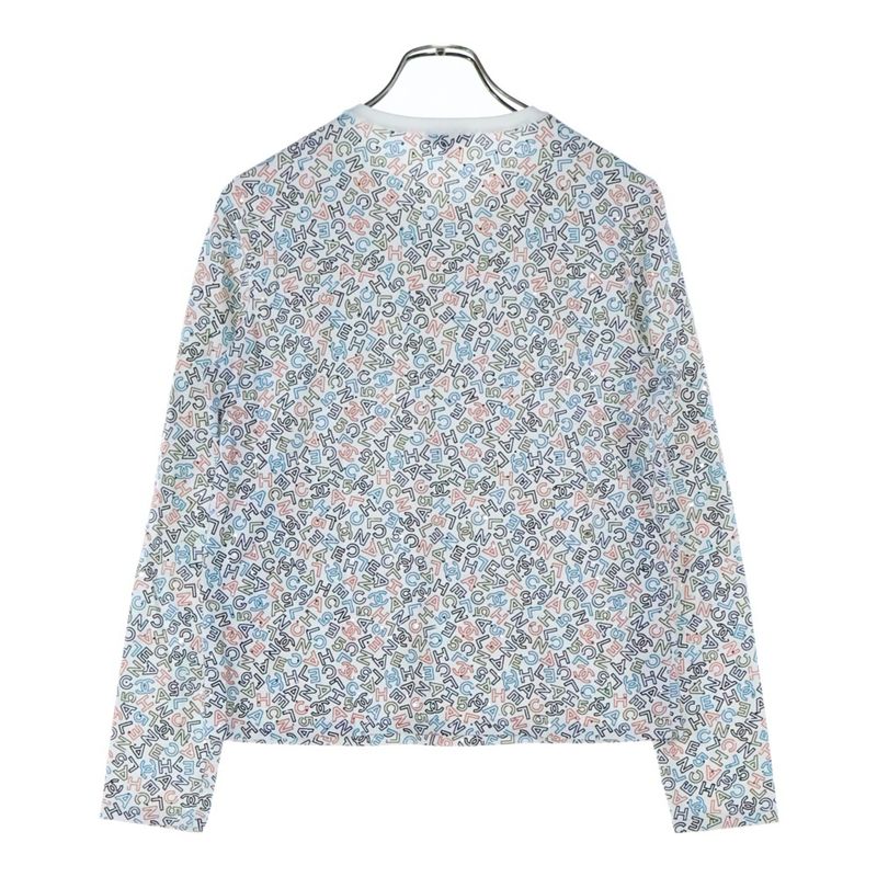 Chanel Coco Mark Logo Total Print Lame Crew Neck Long Sleeve Long Sleeve