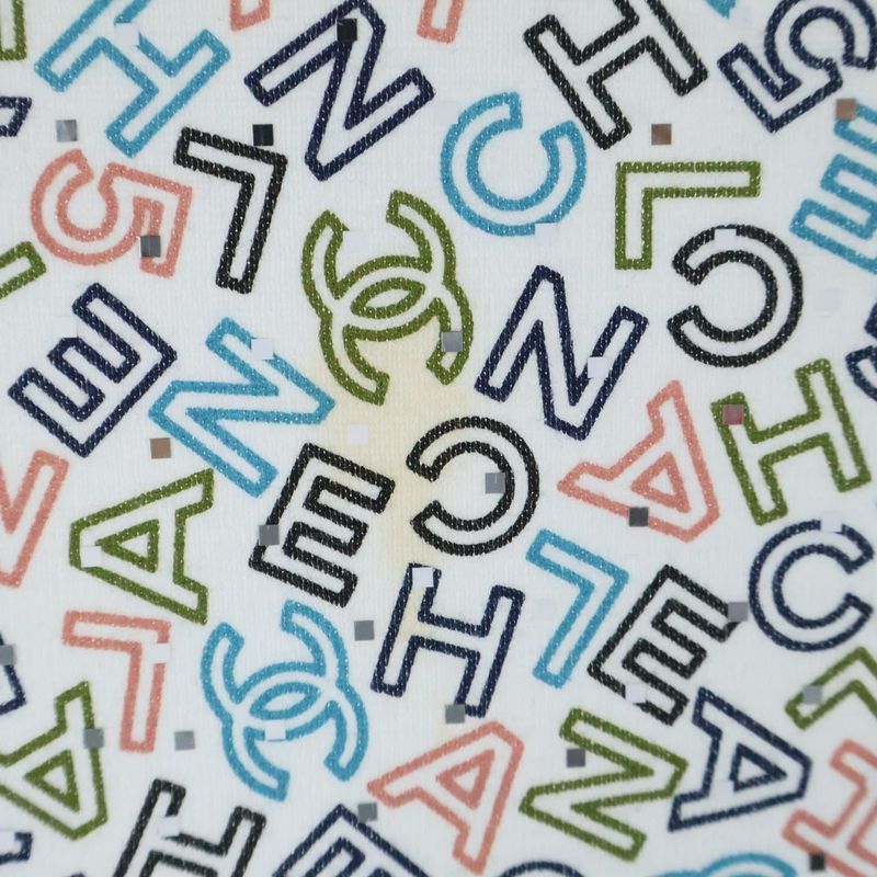 Chanel Coco Mark Logo Total Print Lame Crew Neck Long Sleeve Long Sleeve