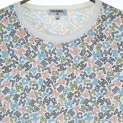 Chanel Coco Mark Logo Total Print Lame Crew Neck Long Sleeve Long Sleeve