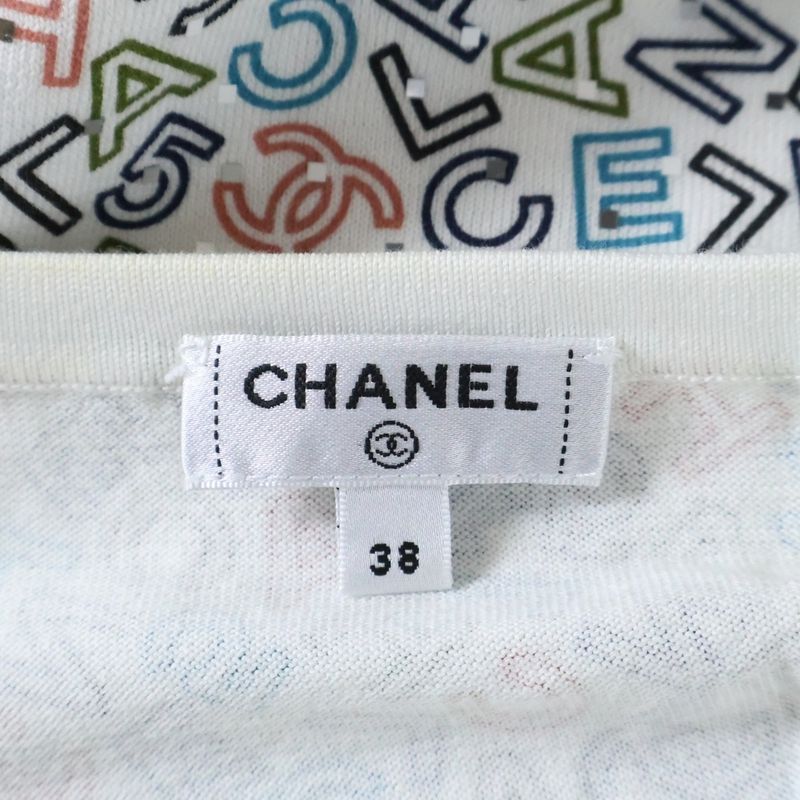Chanel Coco Mark Logo Total Print Lame Crew Neck Long Sleeve Long Sleeve