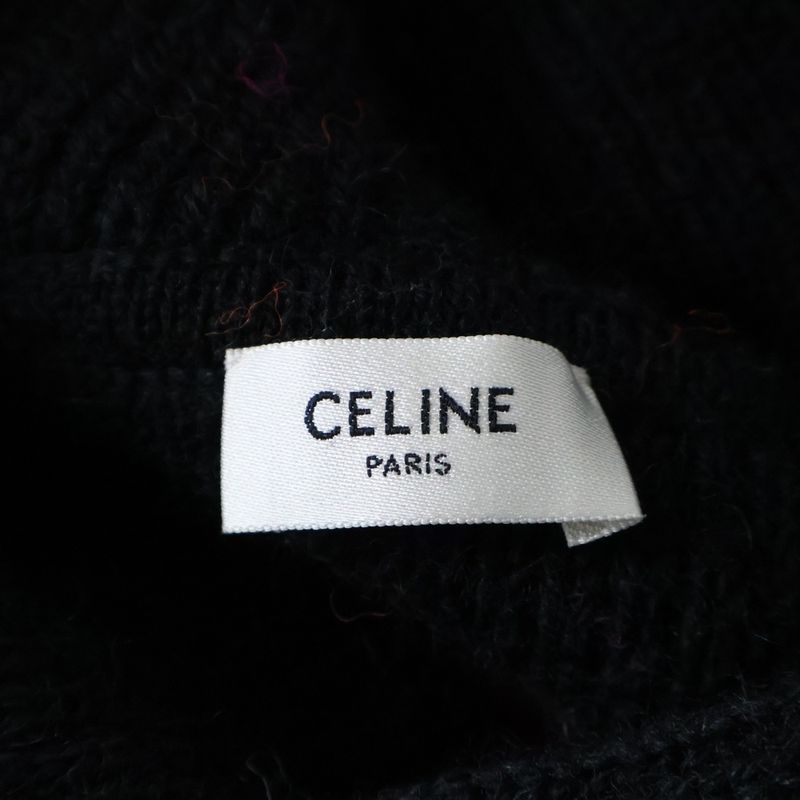 Celine 22AW Embroidery Hooded Sweater In Ski Jacquard Wool Embroidery Pullover