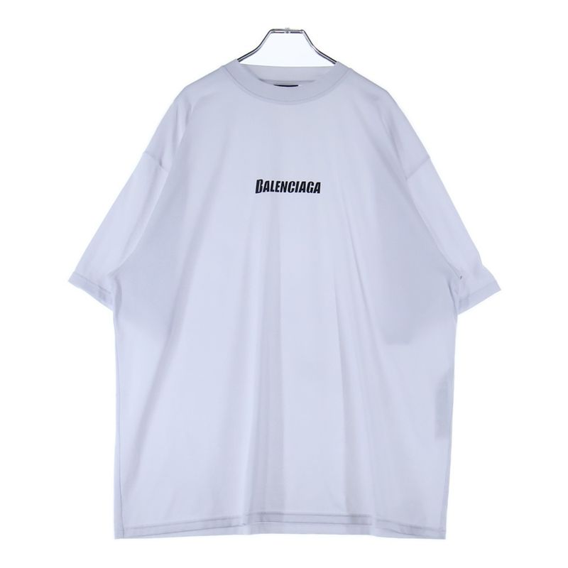 Balenciaga 23SS SWIM T-shirt Logo Print Mesh Short-sleeved T-shirt Cut And Sewn