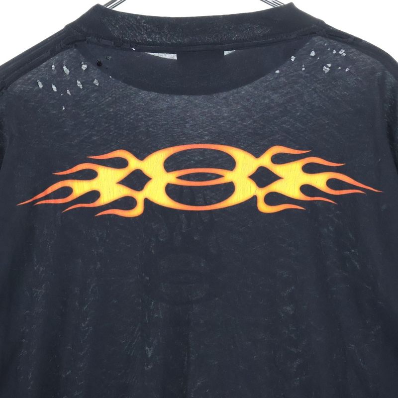 Balenciaga 24AW Burning Unity Logo Damaged Long-sleeved T-shirt Cut And Sewn
