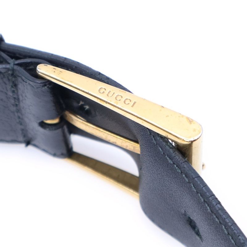 Gucci Bee & Star Leather Belt Gold/black 495125