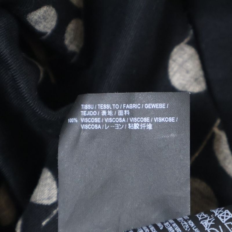 Saint Laurent Paris 16AW Music Note Rayon Long-sleeved Shirt Black 437581 Y325n