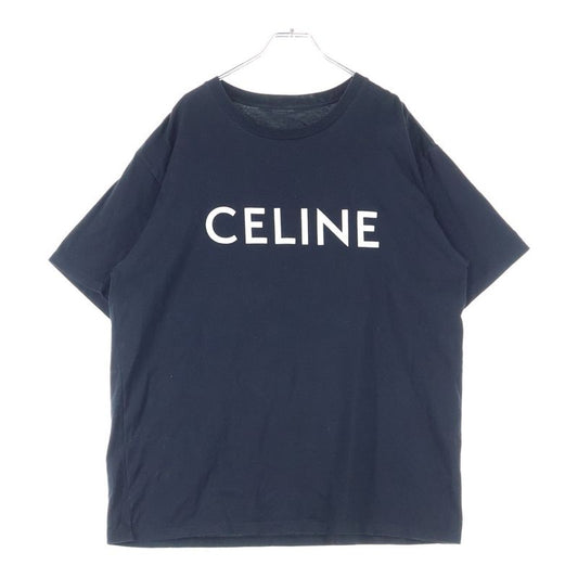 Celine 22AW Loose Fit Logo Print Short Sleeve T-shirt Cut And Sewn Black