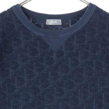 Christian Dior 21SS Oblique Pattern Pile Crewneck Short Sleeve T-shirt Cut And