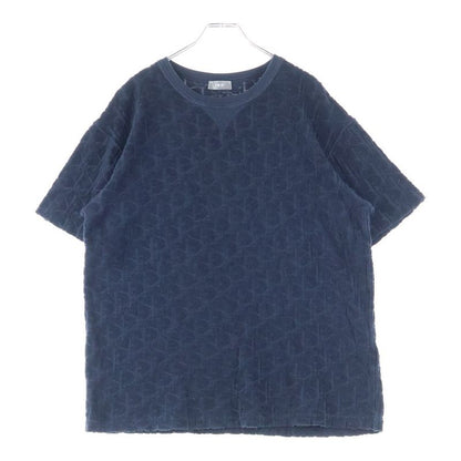 Christian Dior 21SS Oblique Pattern Pile Crewneck Short Sleeve T-shirt Cut And