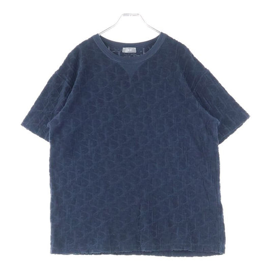Christian Dior 21SS Oblique Pattern Pile Crewneck Short Sleeve T-shirt Cut And