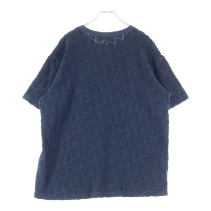 Christian Dior 21SS Oblique Pattern Pile Crewneck Short Sleeve T-shirt Cut And