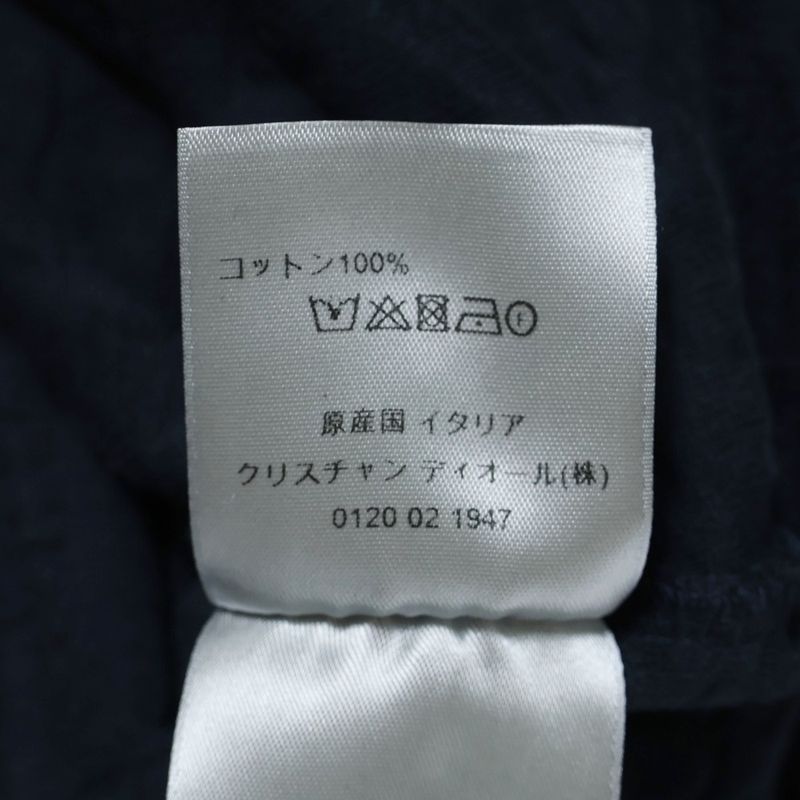 Christian Dior 21SS Oblique Pattern Pile Crewneck Short Sleeve T-shirt Cut And