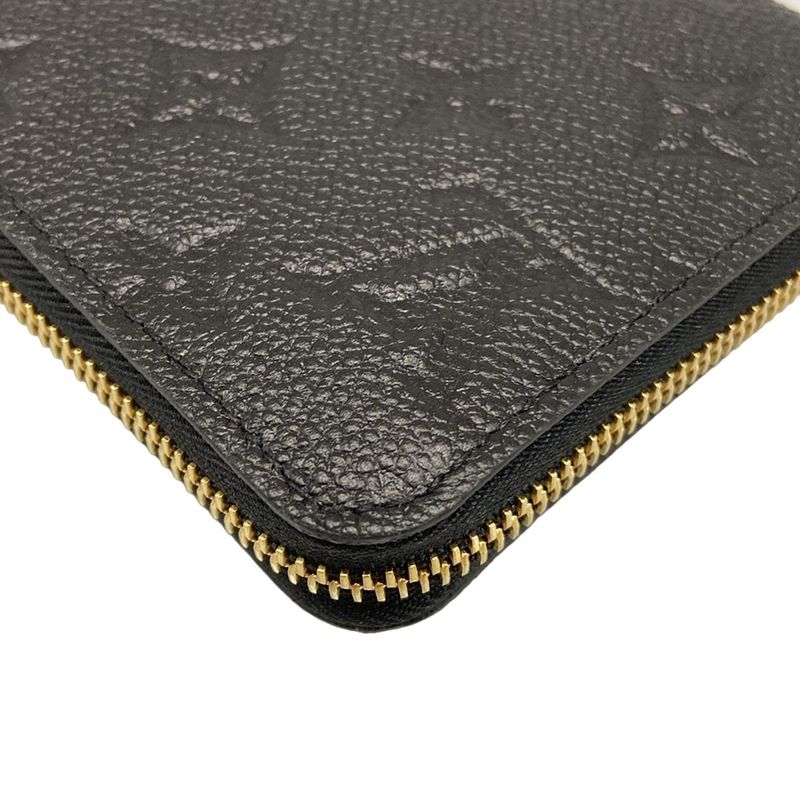 Louis Vuitton Zippy Wallet In Monogram And Empreinte Style M61864 Noir Black
