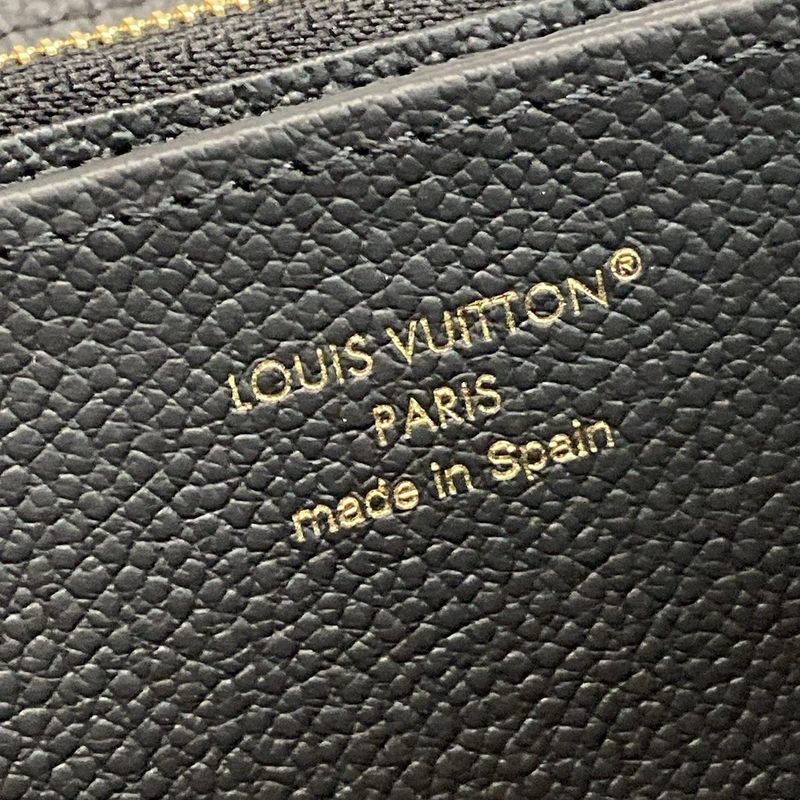 Louis Vuitton Zippy Wallet In Monogram And Empreinte Style M61864 Noir Black