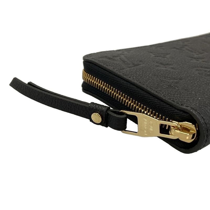Louis Vuitton Zippy Wallet In Monogram And Empreinte Style M61864 Noir Black