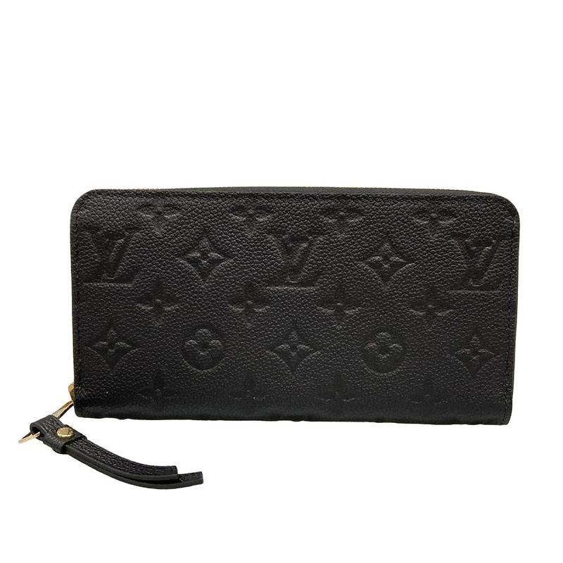 Louis Vuitton Zippy Wallet In Monogram And Empreinte Style M61864 Noir Black