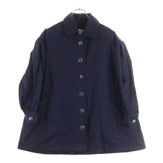 Hermes Anchor H Logo Button Cotton Stencil Collar Jacket Navy