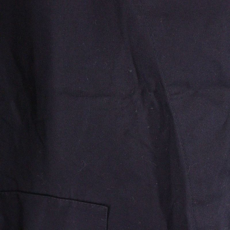 Hermes Anchor H Logo Button Cotton Stencil Collar Jacket Navy