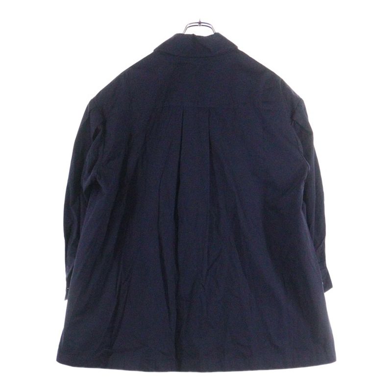 Hermes Anchor H Logo Button Cotton Stencil Collar Jacket Navy