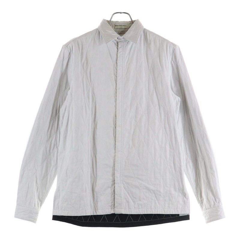Balenciaga 16AW Cotton Quilted Zip Jacket White 430752 Tcb10