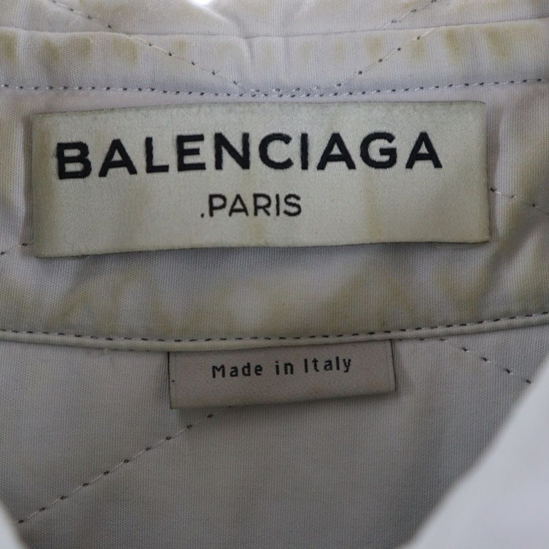 Balenciaga 16AW Cotton Quilted Zip Jacket White 430752 Tcb10