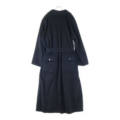 Chanel 95AW Coco Mark Button Chain Buckle Cashmere Oversized Long Coat Black