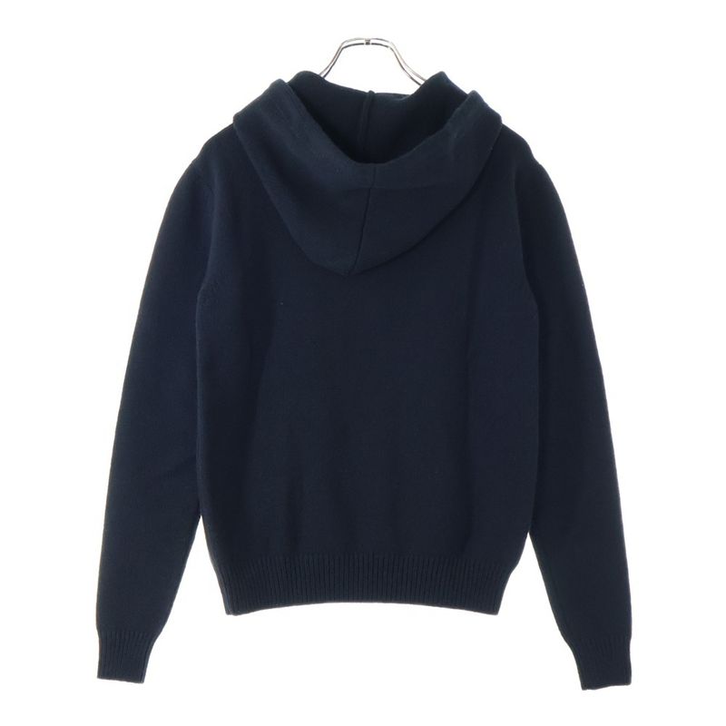 Celine Triomphe Cashmere Pullover Knit Hoodie Black 2ac87048t