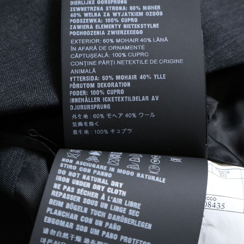 Prada Tailored Jacket Triangle Logo Wool Tailored Jacket Gray Ugi223