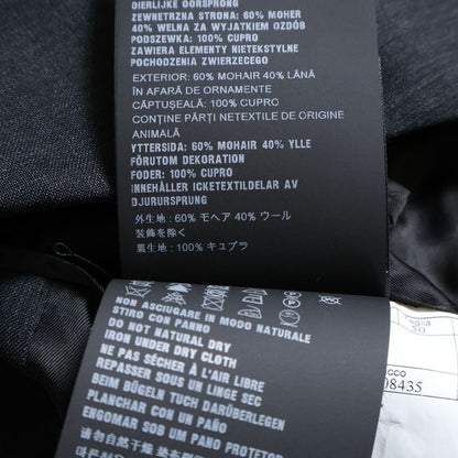 Prada Tailored Jacket Triangle Logo Wool Tailored Jacket Gray Ugi223