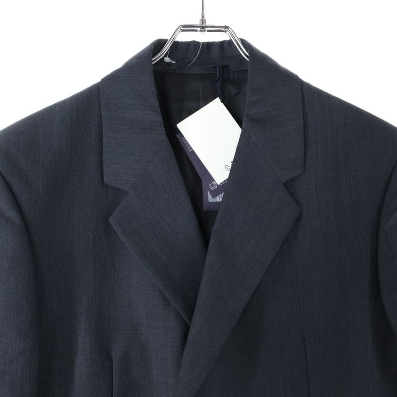 Prada Tailored Jacket Triangle Logo Wool Tailored Jacket Gray Ugi223