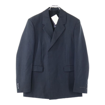 Prada Tailored Jacket Triangle Logo Wool Tailored Jacket Gray Ugi223