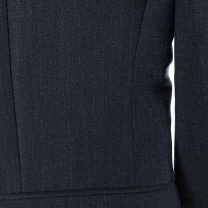 Prada Tailored Jacket Triangle Logo Wool Tailored Jacket Gray Ugi223