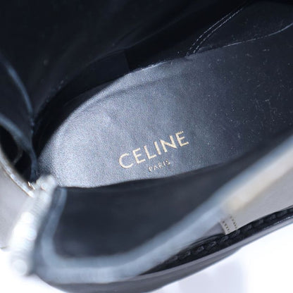 Celine Triomphe Logo Bicolor Leather Bicolor Bulky Back Zip Thick Sole High Cut