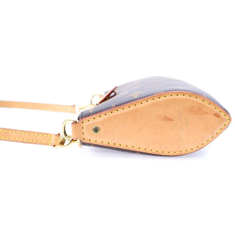 Louis Vuitton Monogram Pochette Tillette MINI 2way Handbag Brown PVC X Leather