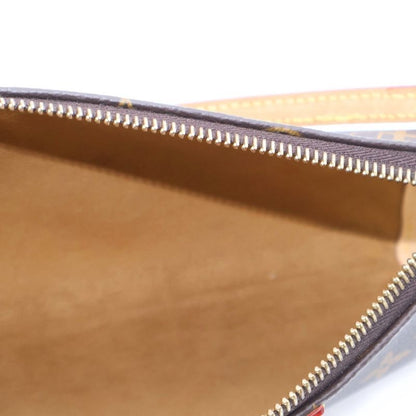 Louis Vuitton Monogram Pochette Tillette MINI 2way Handbag Brown PVC X Leather