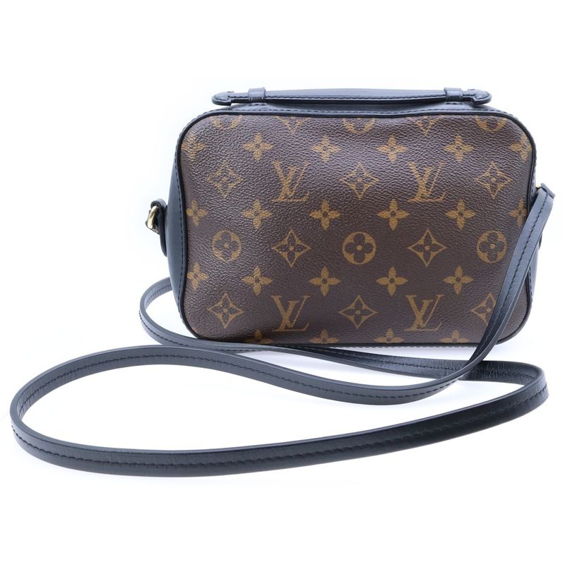 Louis Vuitton Monogram Saintonge Macassar Shoulder Bag Brown PVC X Leather