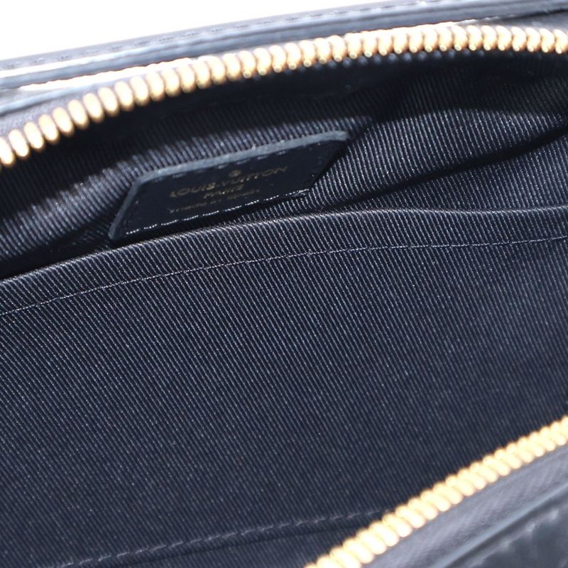 Louis Vuitton Monogram Saintonge Macassar Shoulder Bag Brown PVC X Leather