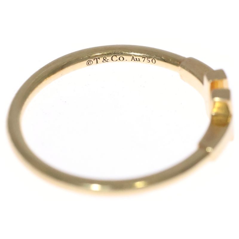 Tiffany & Co T-wire Ring Au750 18K YG Yellow Gold